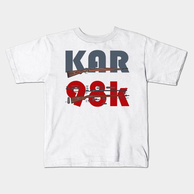 KAR 98k Sniper Rifle Kids T-Shirt by Aim For The Face